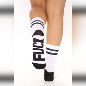 Fashion Nova F Off Crew socks